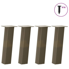 vidaXL Kávéasztal lábak 4 db Natural Steel 42 cm Acél bútor