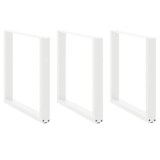 vidaXL Kávéasztal lábak U-alakú 3 db fehér 90x(72-73) cm acél bútor