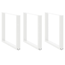 vidaXL Kávéasztal lábak U-alakú 3 db fehér 90x(72-73) cm acél bútor
