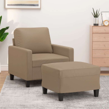 vidaXL kávészínű műbőr kanapéfotel lábtartóval 60 cm bútor