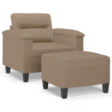 vidaXL kávészínű műbőr kanapéfotel lábtartóval 60 cm (3201241) bútor