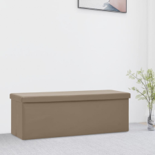 vidaXL Kávészínű összecsukható PVC tárolópad bútor
