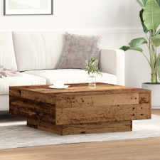 vidaXL Kávézóasztal Régi Fa 80x80x31 cm Mérnöki Fa bútor