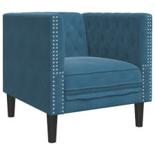 vidaXL kék bársony Chesterfield kanapéfotel (372681) bútor