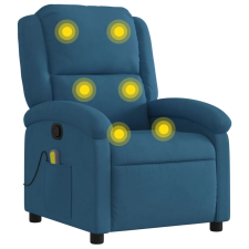 vidaXL kék bársony dönthető masszázsfotel (371818) masszázsfotel