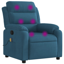 vidaXL kék bársony dönthető masszázsfotel (373521) masszázsfotel