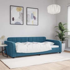 vidaXL kék bársony kanapéágy 100 x 200 cm ágy és ágykellék