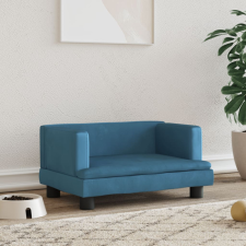 vidaXL kék bársony kutyaágy 60 x 40 x 30 cm szállítóbox, fekhely kutyáknak