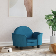 vidaXL kék bársony kutyaágy 66x40x45 cm szállítóbox, fekhely kutyáknak