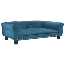vidaXL kék bársony kutyaágy 95 x 55 x 30 cm (171810) szállítóbox, fekhely kutyáknak