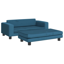 vidaXL kék bársony kutyaágy hosszabbítóval 100 x 50 x 30 cm (172019) szállítóbox, fekhely kutyáknak