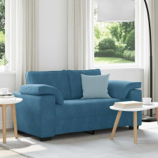 vidaXL kék bársony loveseat kanapé 120 cm bútor