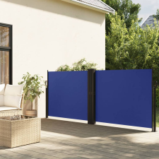 vidaXL kék behúzható oldalsó napellenző 140 x 1000 cm kerti bútor
