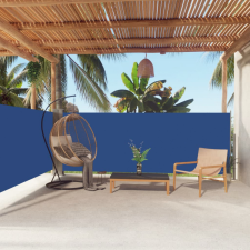 vidaXL kék behúzható oldalsó napellenző 140 x 600 cm kerti bútor