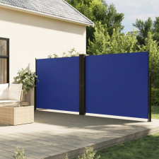 vidaXL Kék behúzható oldalsó napellenző 160 x 1200 cm kerti bútor