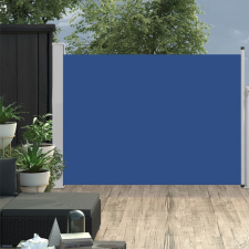 vidaXL kék behúzható oldalsó teraszi napellenző 120 x 500 cm kerti bútor