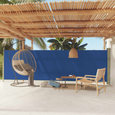 vidaXL Kék behúzható oldalsó terasznapellenző 160 x 600 cm kerti bútor