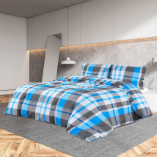 vidaXL kék és szürke pamut ágyneműhuzat-garnitúra 225 x 220 cm lakástextília