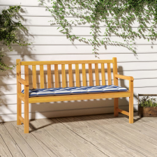 vidaXL kék-fehér csíkos szövet padpárna 180 x 50 x 7 cm lakástextília