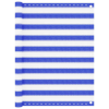 vidaXL kék-fehér HDPE erkélytakaró 120 x 500 cm