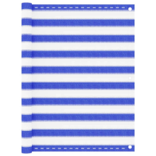 vidaXL kék-fehér HDPE erkélytakaró 120 x 500 cm kerti bútor