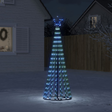 vidaXL Kék karácsonyfa fénykúp 275 LED 180 cm műfenyő