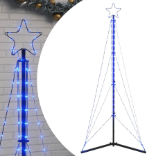 vidaXL kék karácsonyfa fénykúp 363 LED-del 182 cm (4016410) műfenyő