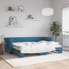 vidaXL kék kihúzható szövet heverő 80 x 200 cm ágy és ágykellék