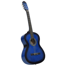 vidaXL kék klasszikus hársfa gitár kezdőknek 4/4 39" gitár és basszusgitár
