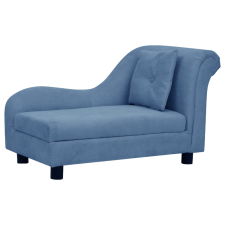 vidaXL kék plüss kutyakanapé párnával 83 x 44 x 44 cm (171104) szállítóbox, fekhely kutyáknak
