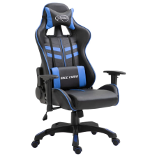 vidaXL kék PU gamer szék forgószék