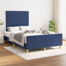 vidaXL kék szövet ágykeret fejtámlával 120 x 200 cm ágy és ágykellék