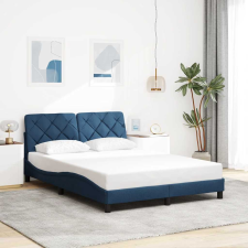 vidaXL kék szövet ágykeret matrac nélkül 140 x 190 cm ágy és ágykellék