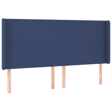 vidaXL kék szövet fejtámla szárnyakkal 183x16x118/128 cm (3119320) ágy és ágykellék
