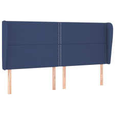 vidaXL kék szövet fejtámla szárnyakkal 183x23x118/128 cm (3117836) ágy és ágykellék