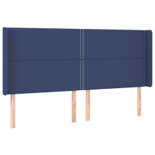 vidaXL kék szövet fejtámla szárnyakkal 203x16x118/128 cm (3119468) ágy és ágykellék