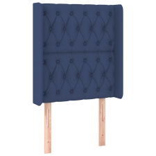 vidaXL kék szövet fejtámla szárnyakkal 83x16x118/128 cm (3119896) ágy és ágykellék