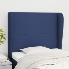 vidaXL kék szövet fejtámla szárnyakkal 93 x 23 x 118/128 cm ágy és ágykellék