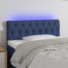 vidaXL Kék szövet LED-es fejtámla 100 x 7 x 78/88 cm ágy és ágykellék