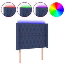 vidaXL kék szövet LED-es fejtámla 103x16x118/128 cm (3124380) ágy és ágykellék