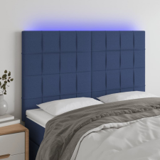 vidaXL kék szövet LED-es fejtámla 144x5x118/128 cm ágy és ágykellék