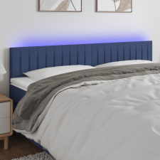 vidaXL kék szövet LED-es fejtámla 160x5x78/88 cm ágy és ágykellék