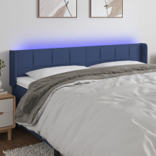 vidaXL kék szövet LED-es fejtámla 163 x 16 x 78/88 cm ágy és ágykellék