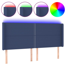 vidaXL kék szövet LED-es fejtámla 163x16x118/128 cm (3123920) ágy és ágykellék
