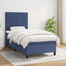vidaXL kék szövet rugós ágy matraccal 100 x 200 cm ágy és ágykellék