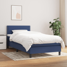 vidaXL kék szövet rugós ágy matraccal 100 x 200 cm ágy és ágykellék