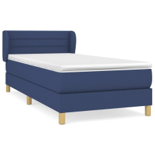 vidaXL kék szövet rugós ágy matraccal 100 x 200 cm (3126867) ágy és ágykellék