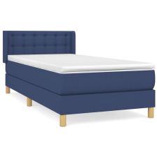 vidaXL kék szövet rugós ágy matraccal 100 x 200 cm (3130575) ágy és ágykellék