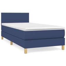 vidaXL kék szövet rugós ágy matraccal 100 x 200 cm (3140439) - Ágyak és ágykeretek ágy és ágykellék