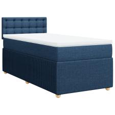 vidaXL kék szövet rugós ágy matraccal 100 x 200 cm (3287387) ágy és ágykellék